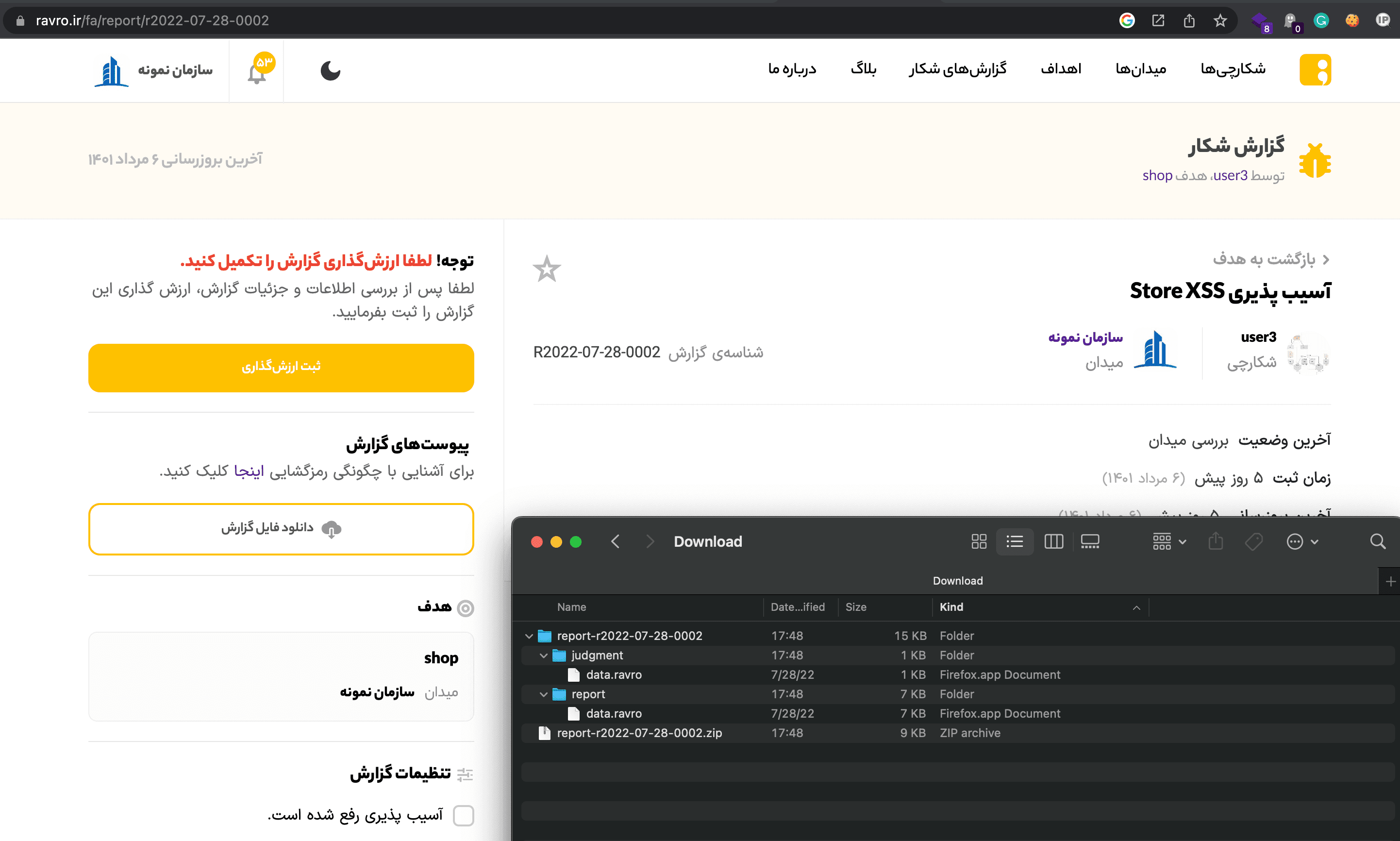 دانلود گزارش
